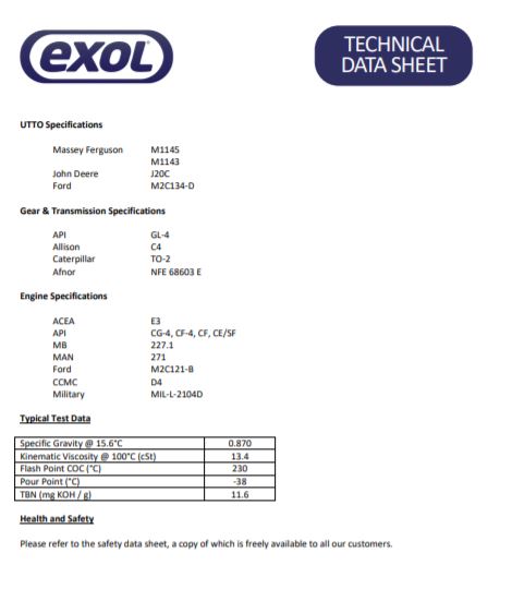 Exol Optifarm Ultra SS 10W-40
